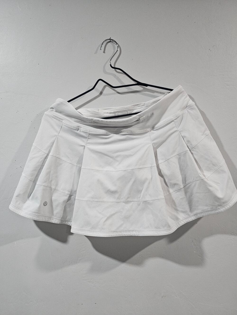 Lululemon Pace Rival Mid-Rise Skirt white 10